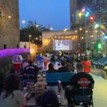 Outdoor Knicks Watch Party in the backyard